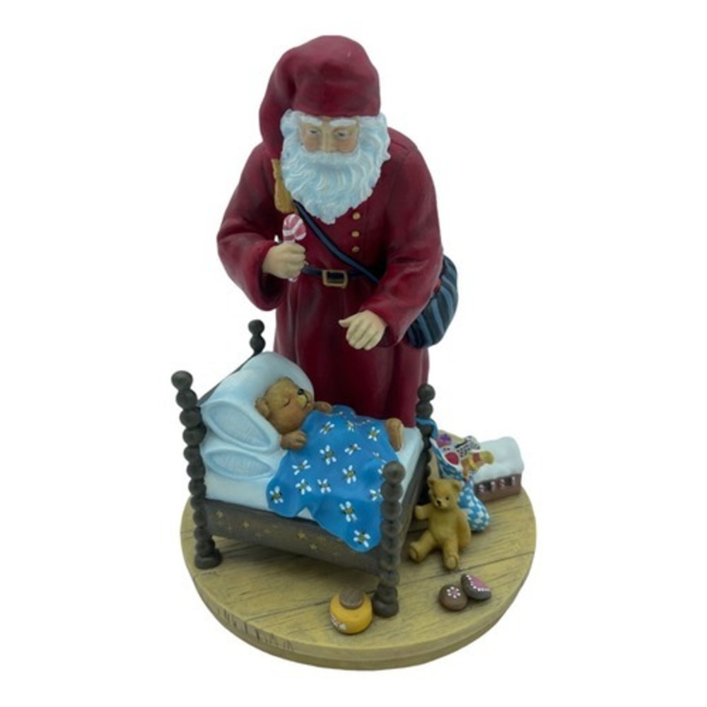 Pipka Sweet Dreams Santa Figurine Christmas Decor Red Blue Excellent With Box